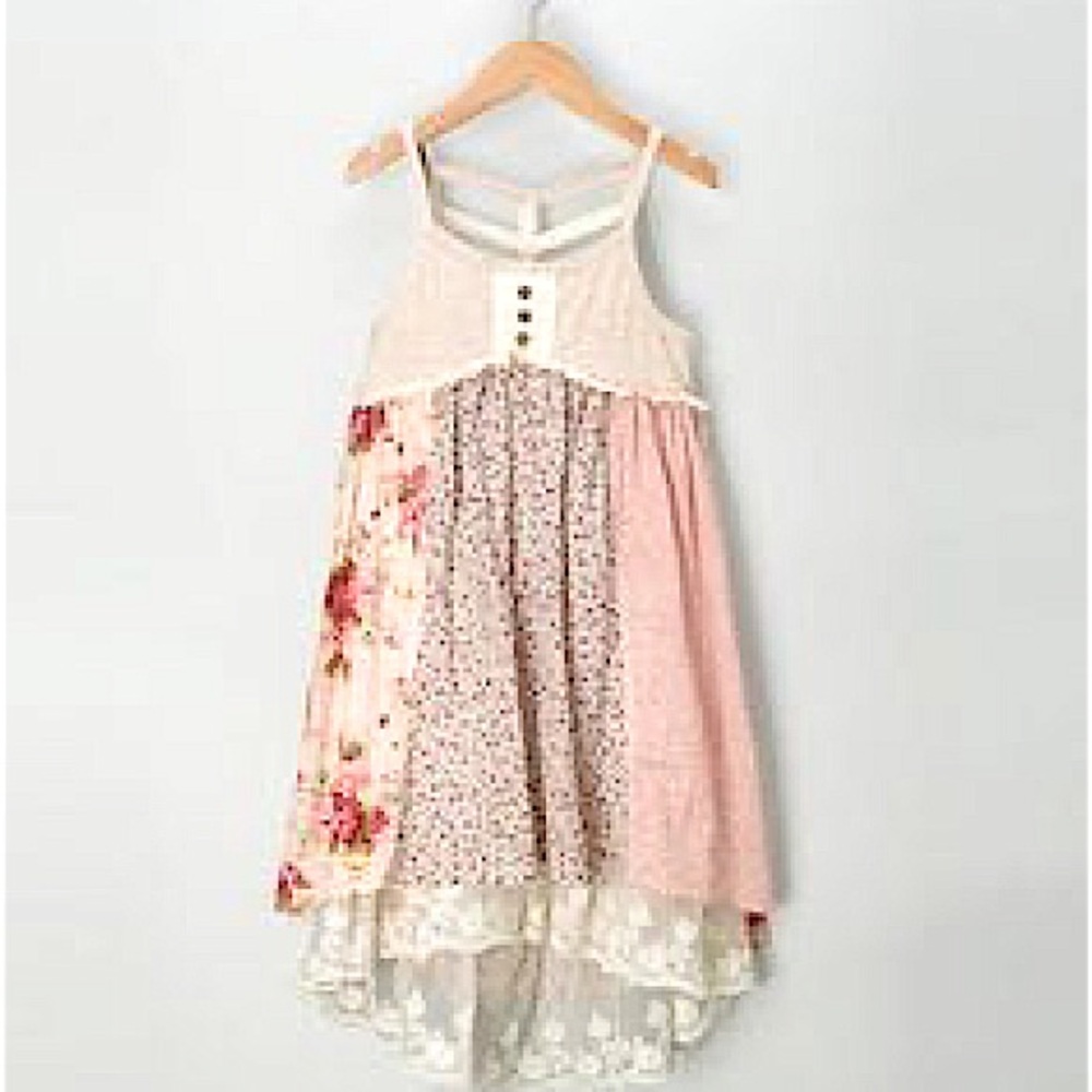 Free Planet GORGEOUS Sz 5 Girls Adorable Lined/Lace/Floral Dress